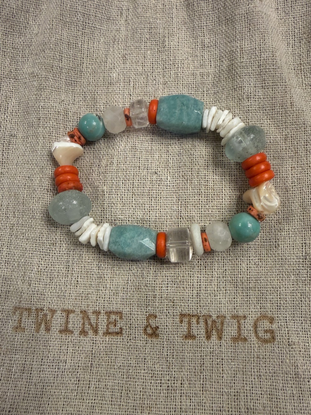 Twine & Twig Intricate Stack Bracelet-Mixed Coral Bay